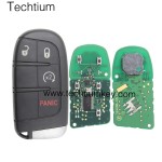 433Mhz 46 chip FCC:M3N40821302 keyless 3+1 button remote key for Jeep 2014-2018